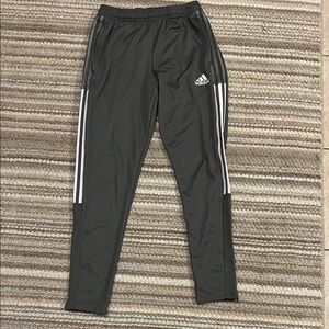 Adidas Men's Charcoal Joggers with White Accents